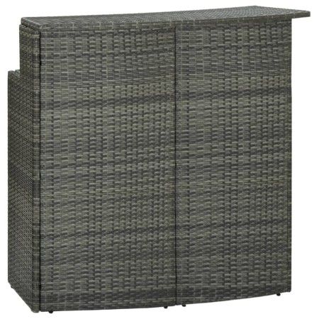 Mesa alta de jardín ratán sintético gris 120x55x110 cm de vidaXL, Mesas de jardín - Ref: Foro24-313469, Precio: 209,94 €, Des...