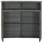 Mesa alta de jardín ratán sintético gris 120x55x110 cm de vidaXL, Mesas de jardín - Ref: Foro24-313469, Precio: 209,94 €, Des...