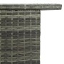 Mesa alta de jardín ratán sintético gris 120x55x110 cm de vidaXL, Mesas de jardín - Ref: Foro24-313469, Precio: 209,94 €, Des...