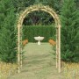 Arco de madera de pino macizo impregnado 141x97x243 cm de vidaXL, Pérgolas, arcos y enrejados de jardín - Ref: Foro24-318419,...