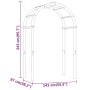 Arco de madera de pino macizo impregnado 141x97x243 cm de vidaXL, Pérgolas, arcos y enrejados de jardín - Ref: Foro24-318419,...