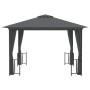 Cenador con paredes laterales y techos dobles antracita 3x3 m de vidaXL, Carpas y cenadores - Ref: Foro24-318541, Precio: 347...