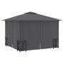 Cenador con paredes laterales y techos dobles antracita 3x3 m de vidaXL, Carpas y cenadores - Ref: Foro24-318541, Precio: 347...