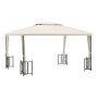 Cenador con paredes laterales y techos dobles color crema3x4 m de vidaXL, Carpas y cenadores - Ref: Foro24-318543, Precio: 35...