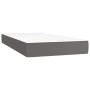 Cama box spring con colchón cuero sintético gris 100x200 cm de vidaXL, Camas y somieres - Ref: Foro24-3130767, Precio: 341,44...