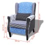 Sillón con diseño de tela diseño Patchwork de vidaXL, Sillones - Ref: Foro24-240882, Precio: 227,15 €, Descuento: %