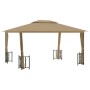 Cenador con paredes laterales y techos dobles gris taupe 3x4 m de vidaXL, Carpas y cenadores - Ref: Foro24-318545, Precio: 42...