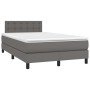 Cama box spring colchón y LED cuero sintético gris 120x200 cm de vidaXL, Camas y somieres - Ref: Foro24-3134217, Precio: 408,...