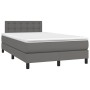 Cama box spring con colchón cuero sintético gris 120x200 cm de vidaXL, Camas y somieres - Ref: Foro24-3141117, Precio: 402,17...