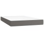 Cama box spring con colchón cuero sintético gris 120x200 cm de vidaXL, Camas y somieres - Ref: Foro24-3141117, Precio: 402,17...