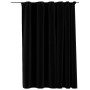 Cortina opaca con ganchos look de lino negro 290x245 cm de vidaXL, Cortinas y visillos - Ref: Foro24-321159, Precio: 56,76 €,...