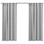Cortinas opacas con ganchos look de lino 2 pzas gris 140x175 cm de vidaXL, Cortinas y visillos - Ref: Foro24-321172, Precio: ...