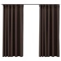 Cortinas opacas ganchos look de lino 2 pzs gris taupe 140x175cm de vidaXL, Cortinas y visillos - Ref: Foro24-321204, Precio: ...