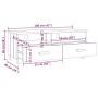 Mueble de TV HAMAR madera maciza pino gris claro 106x40x40 cm de vidaXL, Muebles TV - Ref: Foro24-340471, Precio: 93,51 €, De...