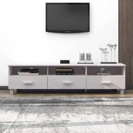 Mueble de TV HAMAR madera maciza de pino blanco 158x40x40 cm de vidaXL, Muebles TV - Ref: Foro24-340473, Precio: 111,50 €, De...