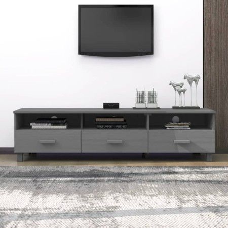 Mueble de TV HAMAR madera maciza pino gris oscuro 158x40x40 cm de vidaXL, Muebles TV - Ref: Foro24-340474, Precio: 111,74 €, ...