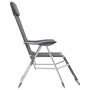 Sillas de camping plegables con reposapiés 2 uds textilene gris de vidaXL, Sillas de jardín - Ref: Foro24-360145, Precio: 169...