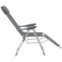 Sillas de camping plegables con reposapiés 2 uds textilene gris de vidaXL, Sillas de jardín - Ref: Foro24-360145, Precio: 169...