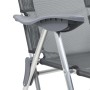 Sillas de camping plegables con reposapiés 2 uds textilene gris de vidaXL, Sillas de jardín - Ref: Foro24-360145, Precio: 169...
