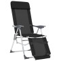 Sillas de camping plegables reposapiés 2 uds textilene negro de vidaXL, Sillas de jardín - Ref: Foro24-360146, Precio: 179,00...