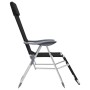 Sillas de camping plegables reposapiés 2 uds textilene negro de vidaXL, Sillas de jardín - Ref: Foro24-360146, Precio: 179,00...