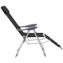 Sillas de camping plegables reposapiés 2 uds textilene negro de vidaXL, Sillas de jardín - Ref: Foro24-360146, Precio: 179,00...