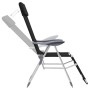 Sillas de camping plegables reposapiés 2 uds textilene negro de vidaXL, Sillas de jardín - Ref: Foro24-360146, Precio: 179,00...