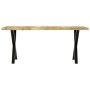 Mesa de comedor de madera maciza de mango 180x90x76 cm de vidaXL, Mesas de cocina y de comedor - Ref: Foro24-283780, Precio: ...