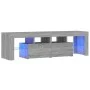 Mueble de TV con luces LED gris Sonoma 140x36,5x40 cm de vidaXL, Muebles TV - Ref: Foro24-822642, Precio: 102,54 €, Descuento: %