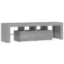 Mueble de TV con luces LED gris Sonoma 140x36,5x40 cm de vidaXL, Muebles TV - Ref: Foro24-822642, Precio: 102,54 €, Descuento: %