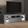 Mueble de TV con luces LED gris Sonoma 140x36,5x40 cm de vidaXL, Muebles TV - Ref: Foro24-822642, Precio: 102,54 €, Descuento: %