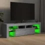 Mueble de TV con luces LED gris Sonoma 140x36,5x40 cm de vidaXL, Muebles TV - Ref: Foro24-822642, Precio: 102,54 €, Descuento: %
