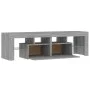 Mueble de TV con luces LED gris Sonoma 140x36,5x40 cm de vidaXL, Muebles TV - Ref: Foro24-822642, Precio: 102,54 €, Descuento: %