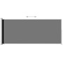 Toldo lateral retráctil de jardín negro 180x500 cm de vidaXL, Sombrillas - Ref: Foro24-313405, Precio: 94,28 €, Descuento: %
