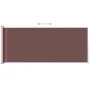Toldo lateral retráctil para patio marrón 180x500 cm de vidaXL, Sombrillas - Ref: Foro24-313408, Precio: 102,92 €, Descuento: %