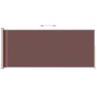 Toldo lateral retráctil para patio marrón 180x500 cm de vidaXL, Sombrillas - Ref: Foro24-313408, Precio: 104,52 €, Descuento: %