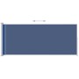Toldo lateral retráctil de jardín azul 180x500 cm de vidaXL, Sombrillas - Ref: Foro24-313409, Precio: 94,55 €, Descuento: %