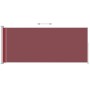 Toldo lateral retráctil de jardín rojo 180x500 cm de vidaXL, Sombrillas - Ref: Foro24-313410, Precio: 84,12 €, Descuento: %