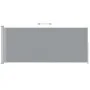 Toldo lateral retráctil para patio gris 200x500 cm de vidaXL, Sombrillas - Ref: Foro24-313419, Precio: 98,03 €, Descuento: %