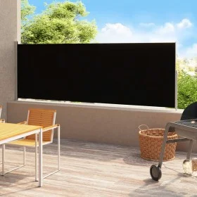 Toldo lateral retráctil para patio negro 220x500 cm de vidaXL, Sombrillas - Ref: Foro24-313429, Precio: 102,33 €, Descuento: %