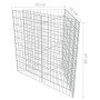 Arriate de gaviones de acero galvanizado 75x75x50 cm de vidaXL, Maceteros y jardineras - Ref: Foro24-143602, Precio: 41,41 €,...
