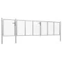 Silbernes Gartentor aus Stahl, 500 x 75 cm von vidaXL, Gartentore - Ref: Foro24-144352, Preis: 368,92 €, Rabatt: %