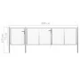 Puerta de jardín de acero plateado 400x75 cm de vidaXL, Puertas de jardín - Ref: Foro24-144346, Precio: 324,96 €, Descuento: %