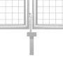 Silbernes Gartentor aus Stahl, 500 x 75 cm von vidaXL, Gartentore - Ref: Foro24-144352, Preis: 368,92 €, Rabatt: %