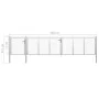 Silbernes Gartentor aus Stahl, 500 x 75 cm von vidaXL, Gartentore - Ref: Foro24-144352, Preis: 368,92 €, Rabatt: %