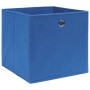 Cajas de almacenaje 4 uds tela 32x32x32 cm azul de vidaXL, Cestas para almacenaje - Ref: Foro24-288337, Precio: 24,96 €, Desc...