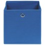 Cajas de almacenaje 4 uds tela 32x32x32 cm azul de vidaXL, Cestas para almacenaje - Ref: Foro24-288337, Precio: 24,96 €, Desc...