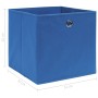 Cajas de almacenaje 4 uds tela 32x32x32 cm azul de vidaXL, Cestas para almacenaje - Ref: Foro24-288337, Precio: 24,96 €, Desc...