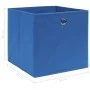 Cajas de almacenaje 4 uds tela 32x32x32 cm azul de vidaXL, Cestas para almacenaje - Ref: Foro24-288337, Precio: 24,44 €, Desc...