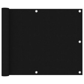 Toldo para balcón de tela oxford negro 75x600 cm en Sombrillas | Comprar online en Foru.es